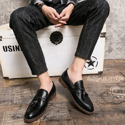 Mocasines con borlas de cuero Cambridge