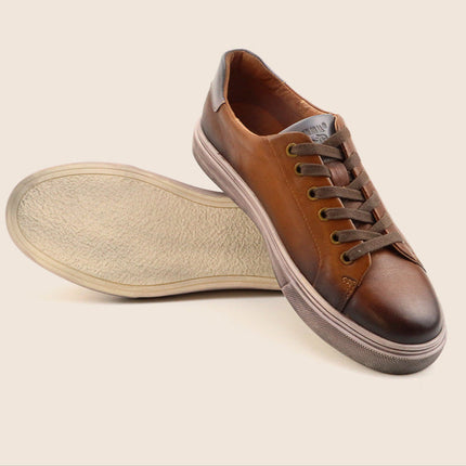 Zapatillas Romaro de piel desgastada