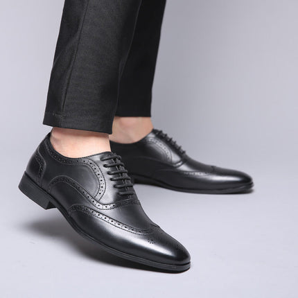 Zapatos de vestir brogue de cuero Oxford