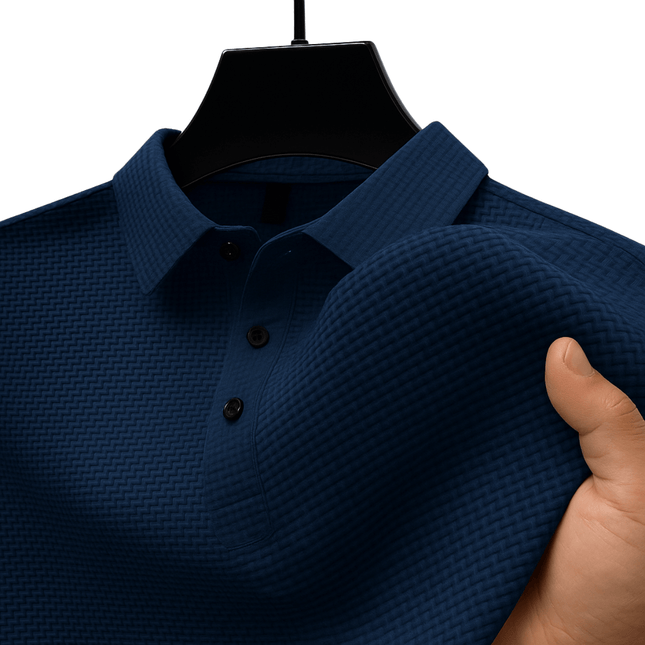Polo Elegante de Seda Hombre