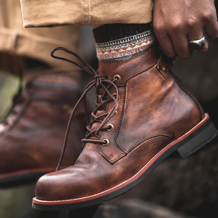 Botas Hudson de piel auténtica hechas a mano