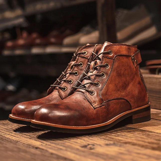 Botas Hudson de piel auténtica hechas a mano