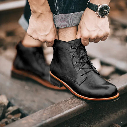 Botas Hudson de piel auténtica hechas a mano