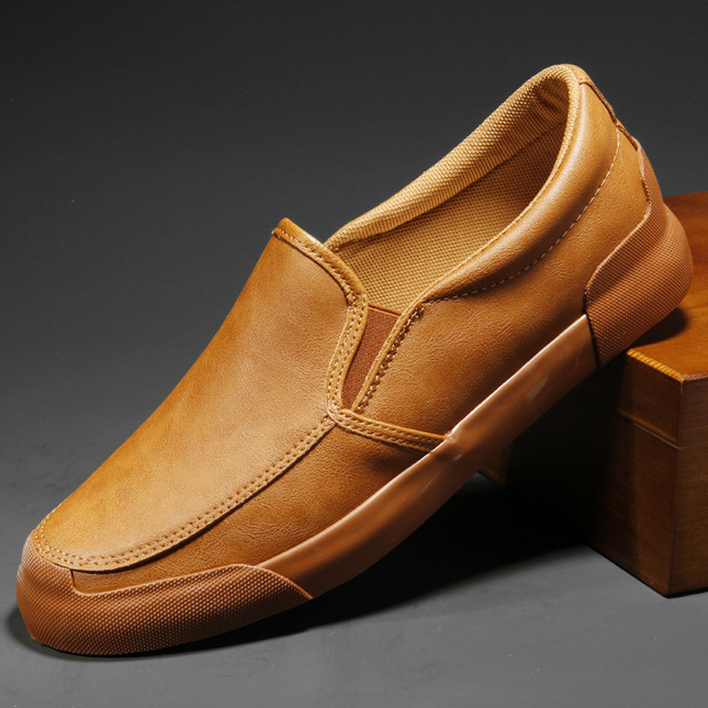 Zapatillas Chelsea de cuero sin cordones