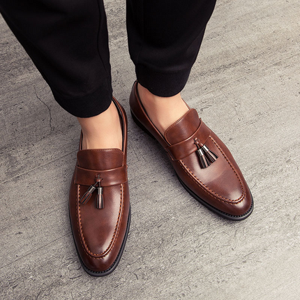 Mocasines de cuero Bristol con borlas