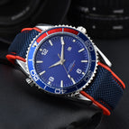 Acentos azules y rojos