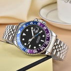 Azul y morado