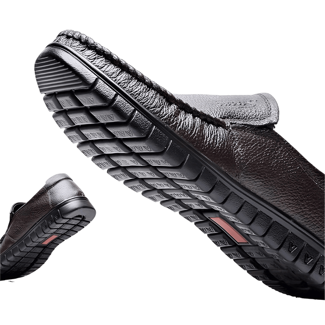 Mocasín Clásico de Cuero para hombre, diseño casual con suela antideslizante. Ideal para estilo y comodidad diaria. Zapatos casuales hombre.
