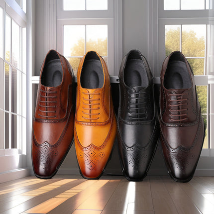 Zapatos de vestir brogue de cuero Oxford