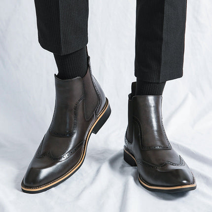 Botas Chelsea con cordones brogue de Londres