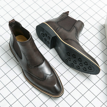 Botas Chelsea con cordones brogue de Londres