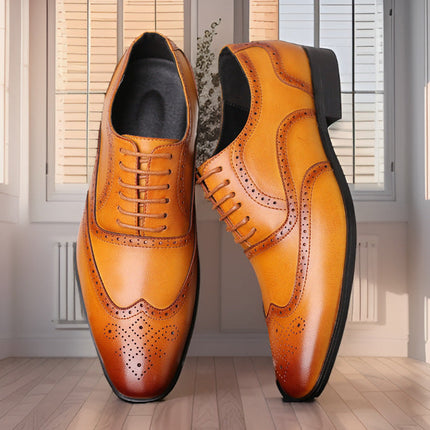 Zapatos de vestir brogue de cuero Oxford