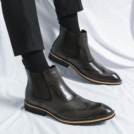 Botas Chelsea con cordones brogue de Londres