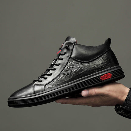 Zapatillas de piel auténtica Nero