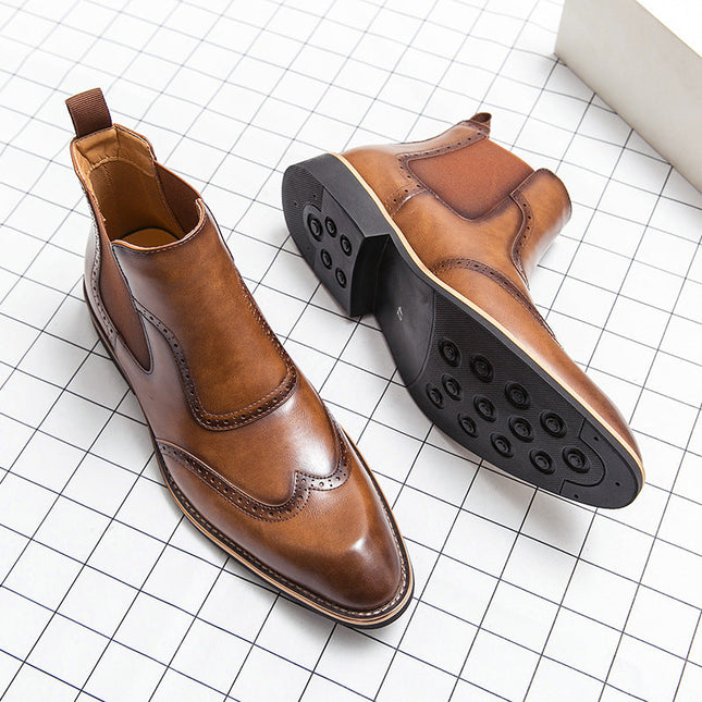 Botas Chelsea con cordones brogue de Londres