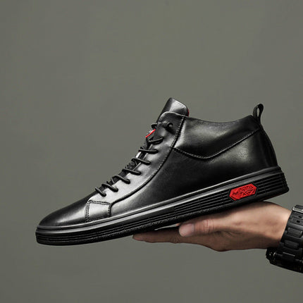 Zapatillas de piel auténtica Nero