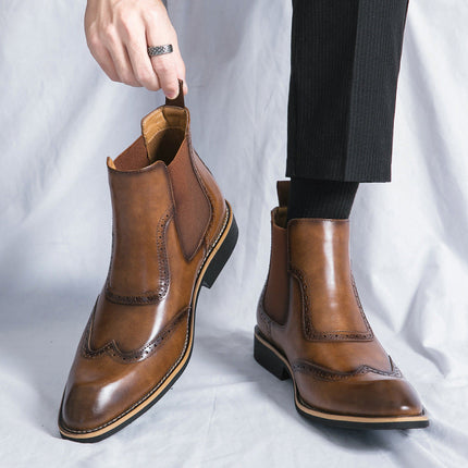 Botas Chelsea con cordones brogue de Londres