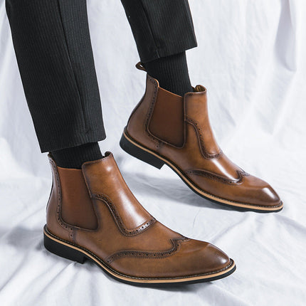 Botas Chelsea con cordones brogue de Londres
