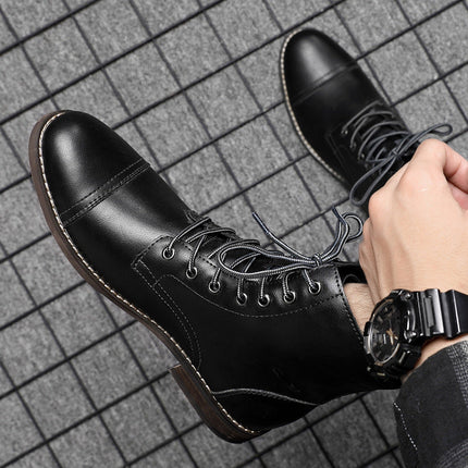 Botas de piel auténtica Pelle Italiana