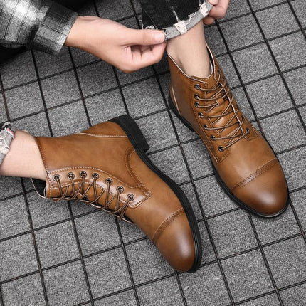 Botas de piel auténtica Pelle Italiana