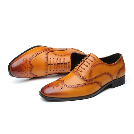 Zapatos de vestir brogue de cuero Oxford
