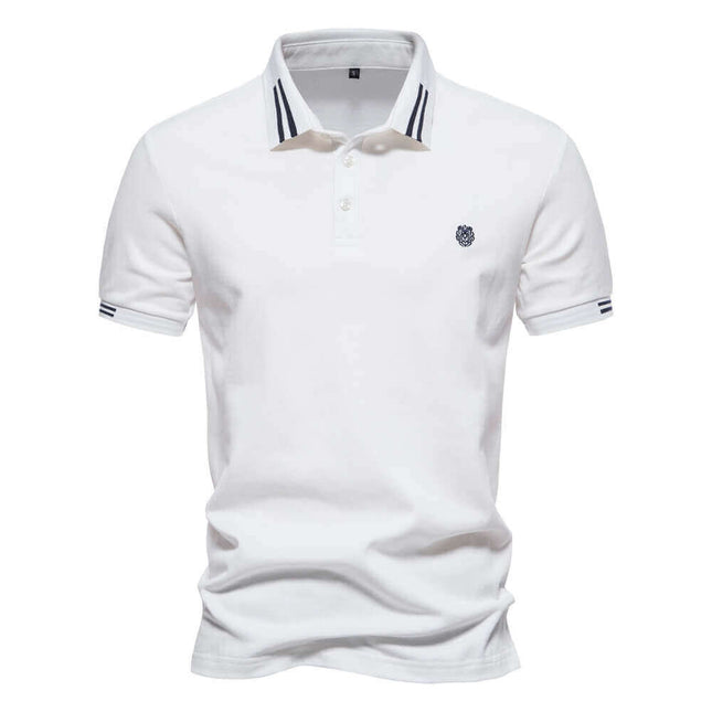 Polo masculina 100% algodón clásico
