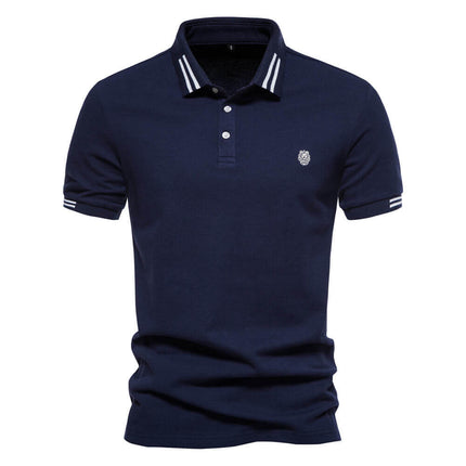 Polo masculina 100% algodón clásico