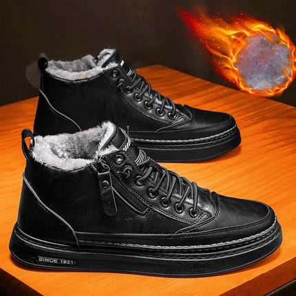 Botas WarmStep Hombre | Cuero, Lana y Confort de Invierno