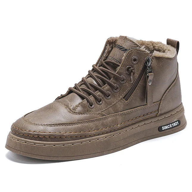 Botas WarmStep Hombre | Cuero, Lana y Confort de Invierno