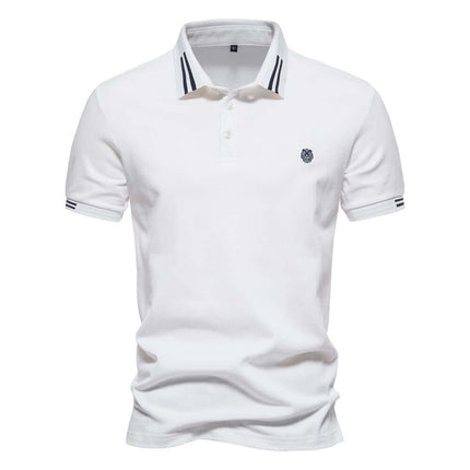 Polo masculina 100% algodón clásico