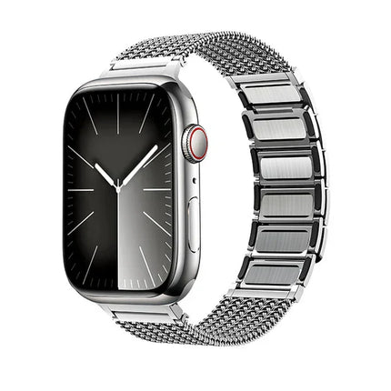 Correa de acero inoxidable trenzado de titanio para Apple Watch