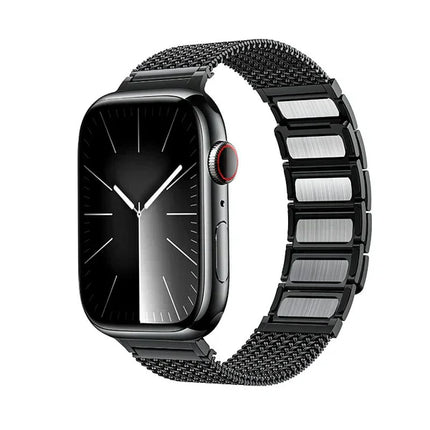 Correa de acero inoxidable trenzado de titanio para Apple Watch