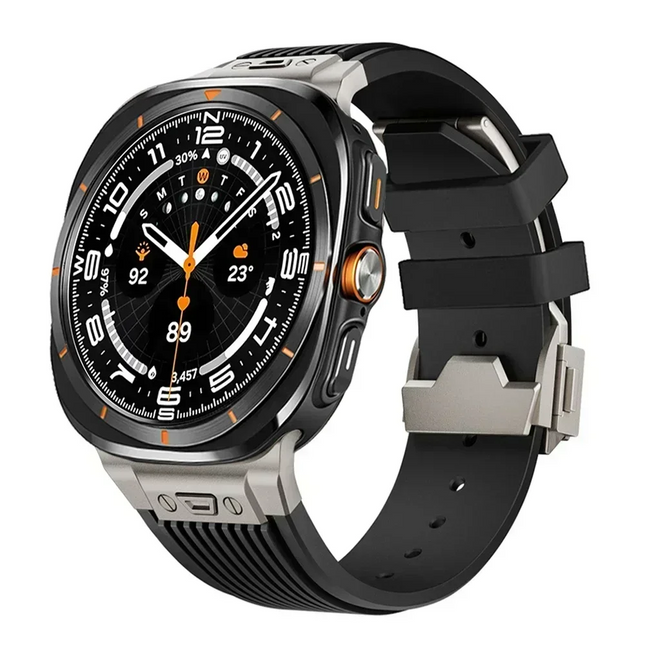 Correa de silicona aerodinámica de titanio para Galaxy Watch Ultra