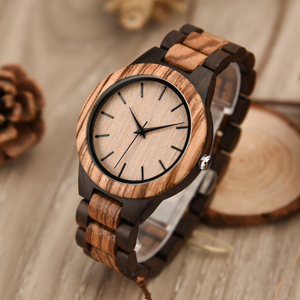 Reloj de cuarzo de madera Oakridge