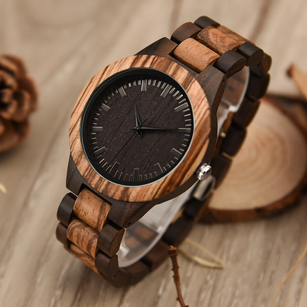 Reloj de cuarzo de madera Oakridge