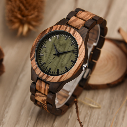 Reloj de cuarzo de madera Oakridge