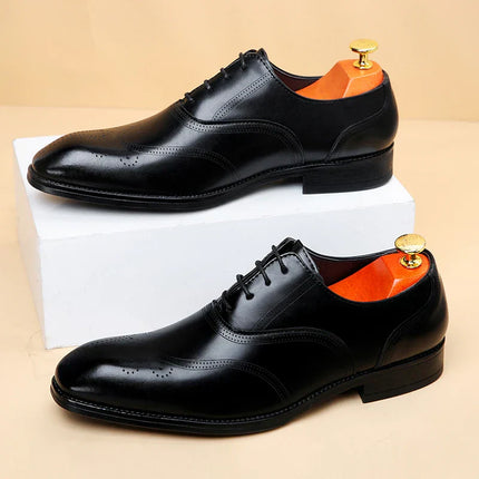 Zapatos de vestir brogue de cuero Lucas