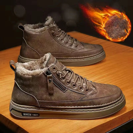 Botas WarmStep Hombre | Cuero, Lana y Confort de Invierno