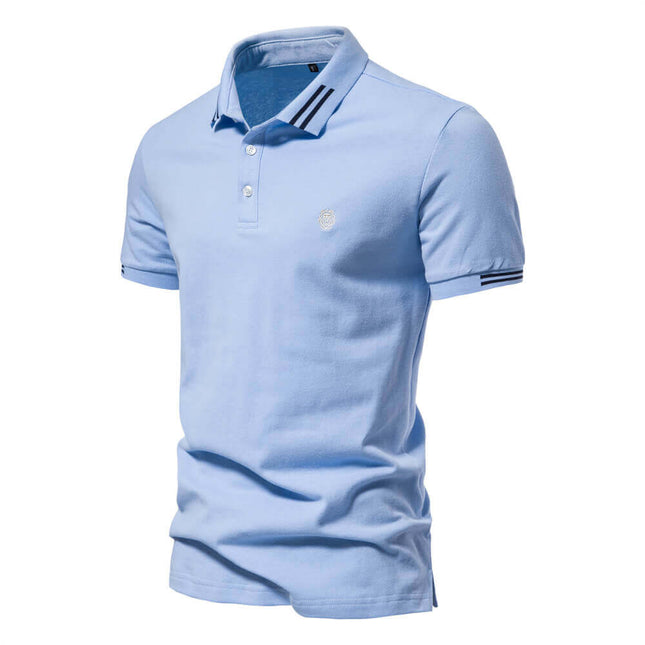 Polo masculina 100% algodón clásico