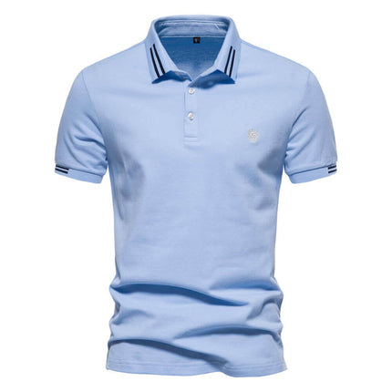 Polo masculina 100% algodón clásico