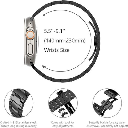 Correa de acero inoxidable y titanio para Apple Watch