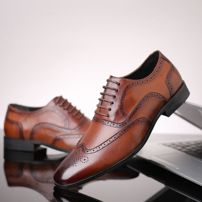 Zapatos de vestir brogue de cuero Oxford