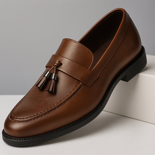Mocasines de cuero Bristol con borlas