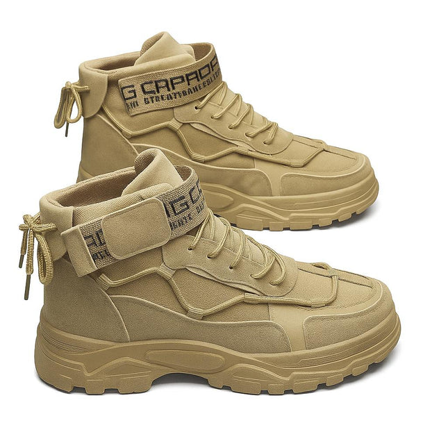 Botas tácticas hombre 2025, color beige, material ligero y suela antideslizante, para uso en exteriores.