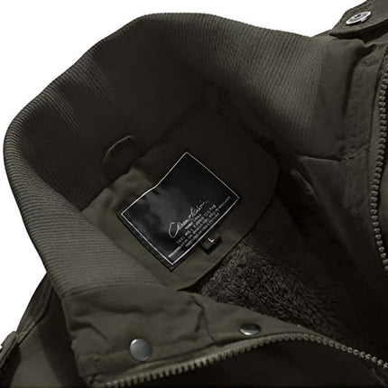 Campera Casual Barth de poliéster premium impermeable, color oscuro, forro polar térmico, cierre reforzado, para hombres.
