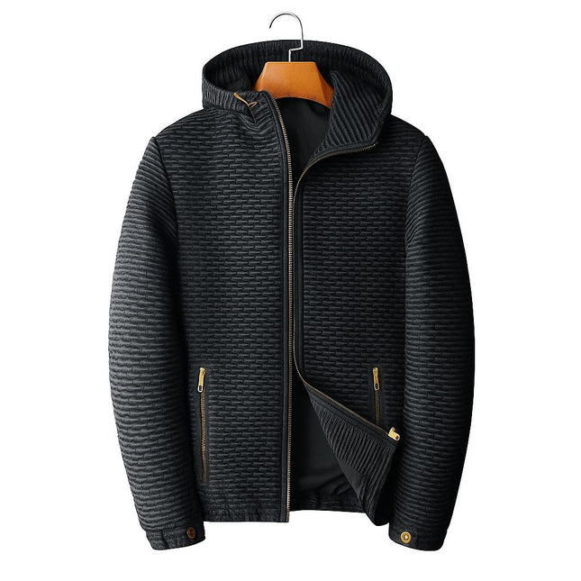 Campera acolchada gris para hombre, relleno de algodón suave, tejido de viscosa, ideal para cualquier temporada.