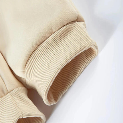 Puño de buzo beige grueso con forro térmico, conjunto Paris para hombre, diseño moderno y confortable para el frío.
