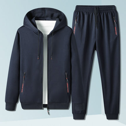 Conjunto Vland hombre azul, buzo con capucha y jogger casual, estilo moderno y cómodo, para uso diario.