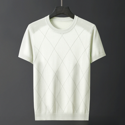 Camiseta de punto con cuadrícula Marquee
