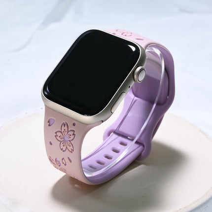 Correa de silicona floral para Apple Watch